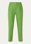 Benetton High waist tapered fit cropped pantalon van linnen