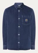 Carhartt WIP George regular fit overshirt van denim met borstzak