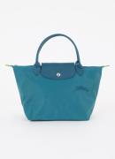 Longchamp Le Pliage Green handtas S met leren details