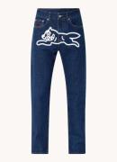 ICECREAM Running dog straight leg jeans met front- en backprint