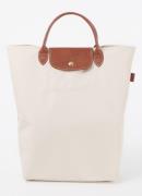 Longchamp Le Pliage Original handtas M met leren details