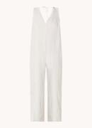 Whistles Loose fit jumpsuit van linnen met V-hals