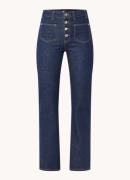 Maje High waist straight leg jeans met donkere wassing