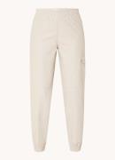 Penn & Ink High waist tapered fit pantalon van imitatieleer met steekz...