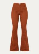 Fabienne Chapot Eva high waist flared broek van corduroy met steekzakk...