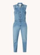 ba&sh Figo straight fit jumpsuit van denim met steekzakken