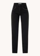 Co'Couture Vika High waist straight leg jeans met studs