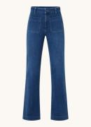 Bella Dahl High waist flared jeans met donkere wassing