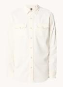 Boggi Milano Regular fit overshirt van corduroy met borstzak