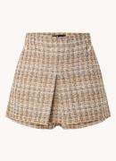 Maje Mini broekrok met tweed-look en lurex