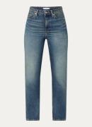 Tommy Hilfiger Classic high waist straight leg jeans met medium wassin...