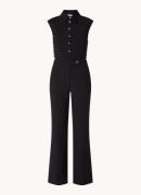 Fifth House Dawn straight fit jumpsuit met polokraag