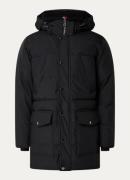 Tommy Hilfiger Rockie gewatteerde parka met afneembare capuchon en ste...