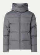 Boggi Milano Puffer jack met donsvulling en afneembare kraag