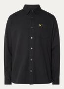 Lyle & Scott Worsted regular fit overshirt met borstzak en logoborduri...