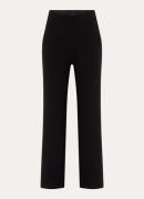 Benetton High waist flared broek met lurex en ribstructuur