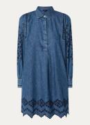 Rails Fernanda tuniekjurk van chambray met broderie