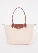 Longchamp Le Pliage Original schoudertas L met leren details