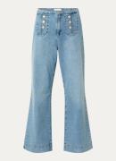 Josephine & Co Jean Louis high waist wide leg jeans met sierknopen