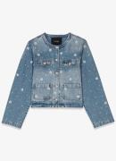 Maje Cropped jack van denim met borduring