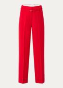 Fabienne Chapot Nelsan high waist wide fit pantalon met steekzakken