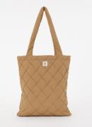 MSCH Copenhagen Gewatteerde shopper met quilt patroon en logo