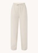 by-bar Basil high waist wide fit pantalon met steekzakken