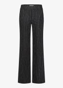 Studio Anneloes Lexie high waist pantalon van travelstof met streeppri...