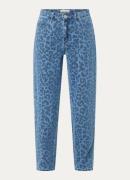 Sofie Schnoor High waist tapered fit jeans met panterprint