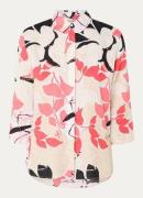 BRAX Vicki blouse van linnen met bloemenprint