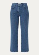 Pennyblack High waist straight leg jeans met strass