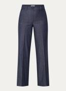 Claudia Sträter High waist wide leg pantalon van chambray met steekzak...