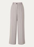 Modström Merida high waist wide fit pantalon met streepprint