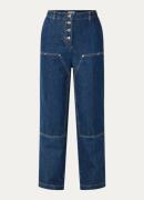 Sandro High waist wide leg jeans met donkere wassing