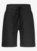 Studio Anneloes City mid waist wide fit korte broek van travelstof