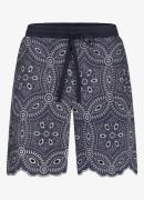 Studio Anneloes Noralie mid waist straight fit korte broek van broderi...