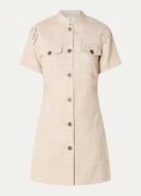 Fifth House Izzie mini blousejurk met rijgdetail en borstzakken