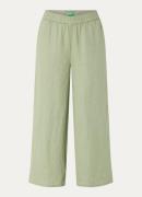 Benetton High waist wide fit pantalon van linnen