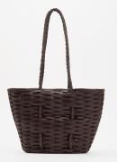 Becksöndergaard Anna schoudertas van leer met gevlochten detail