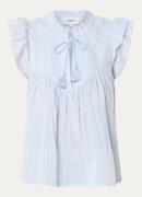 ba&sh Janny tuniek met borduring en ruches