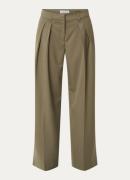 The Frankie Shop Daytona high waist wide fit pantalon in scheerwolblen...