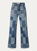 Essentiel Antwerp High waist wide leg jeans met patchwork
