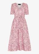 Whistles Pink midi jurk met V-hals