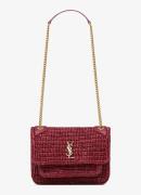 Saint Laurent Niki Mini schoudertas van raffia