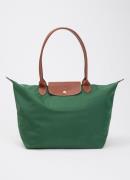 Longchamp Le Pliage Original schoudertas L met leren details
