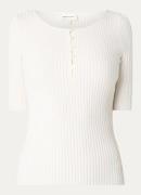 Fabienne Chapot Alida top met ribstructuur