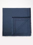 BOSS Sjaal in wolblend met logoprint 120 x 120 cm