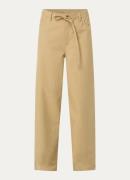 Modström Isolde high waist wide fit pantalon met stikceintuur