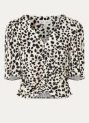 Fabienne Chapot Myrthe crop top met print en V-hals