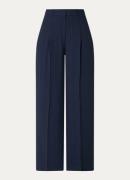 BOSS Tiana high waist straight fit pantalon met krijtstreep